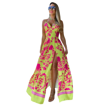 Rionette – Bedrucktes Sommer-Maxikleid mit Spaghettiträgern