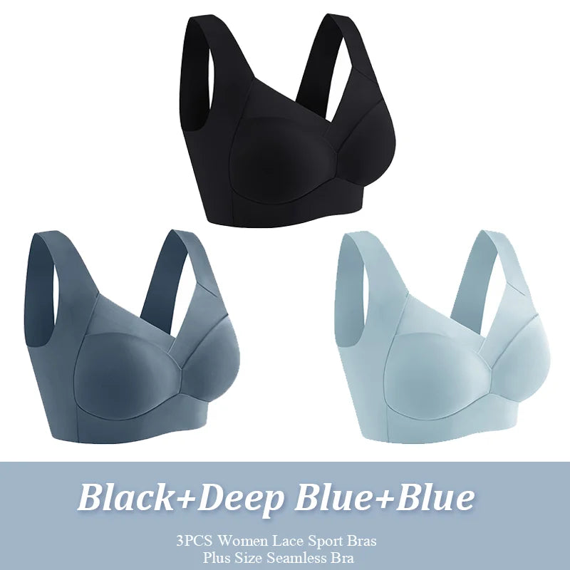 Marlene | 3er-Pack Nahtlose, stützende Sport-Bralettes für maximalen Komfort