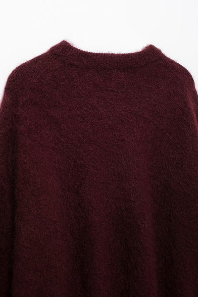 Frieda | Luxuriöser weicher burgunderfarbener Damenpullover