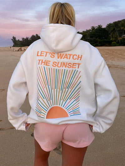 Serena – Hoodie mit Sonnenuntergangsprint