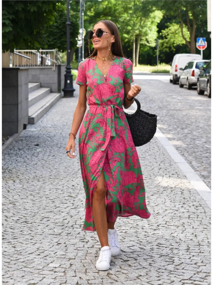 Lina | Feminines Blumenprint Damenkleid