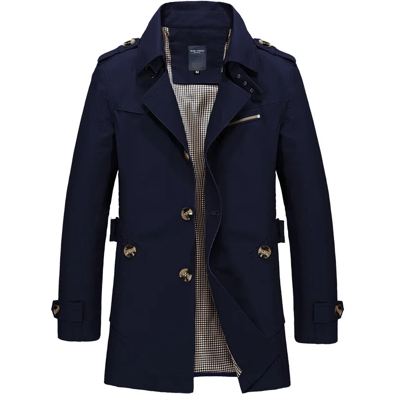 Karel | Stilvoller funktioneller Trenchcoat für Herren