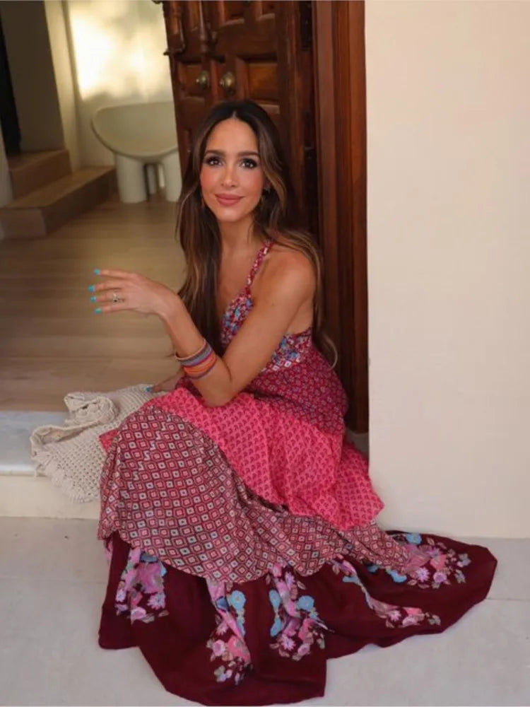Kamari – Bohemian Patchwork Maxikleid