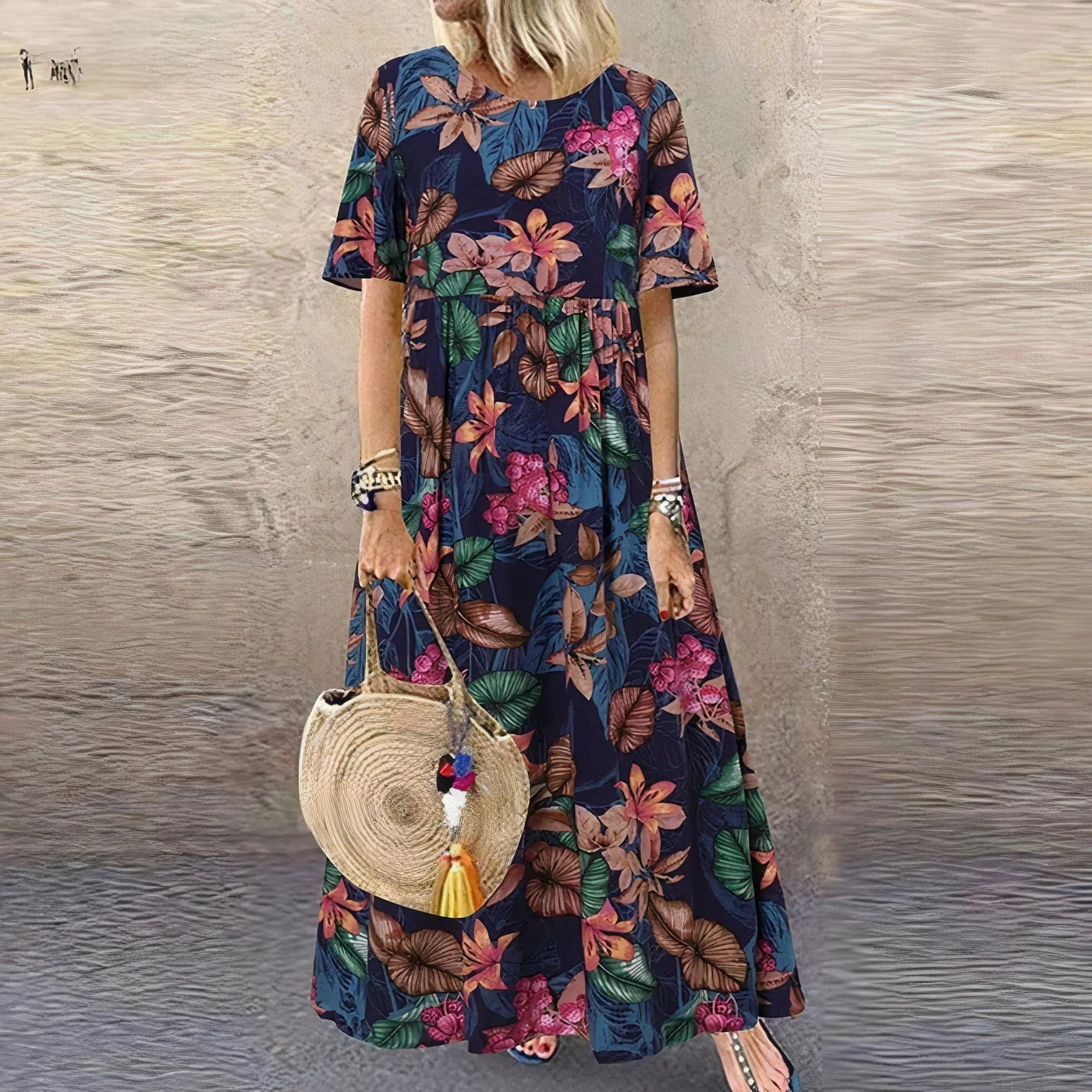 Juves – Boho Breeze Maxikleid mit Blumenmuster