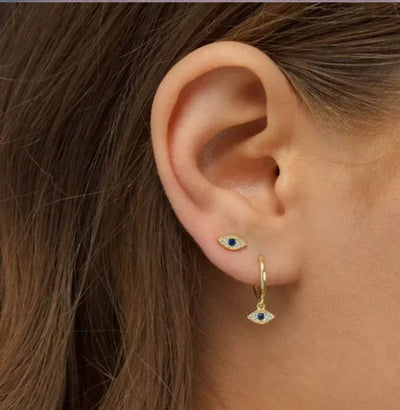 Die Sienna Evil Eye Ohrringe - Gold - Schutz trifft auf Eleganz