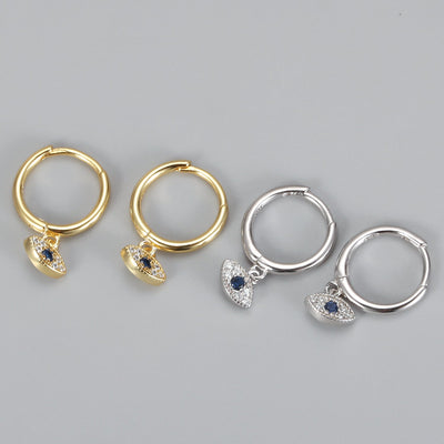 Die Sienna Evil Eye Ohrringe - Silber - Schutz trifft auf Eleganz