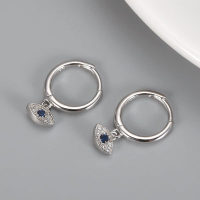 Die Sienna Evil Eye Ohrringe - Silber - Schutz trifft auf Eleganz