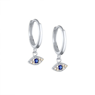 Die Sienna Evil Eye Ohrringe - Silber - Schutz trifft auf Eleganz