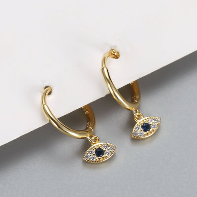 Die Sienna Evil Eye Ohrringe - Gold - Schutz trifft auf Eleganz