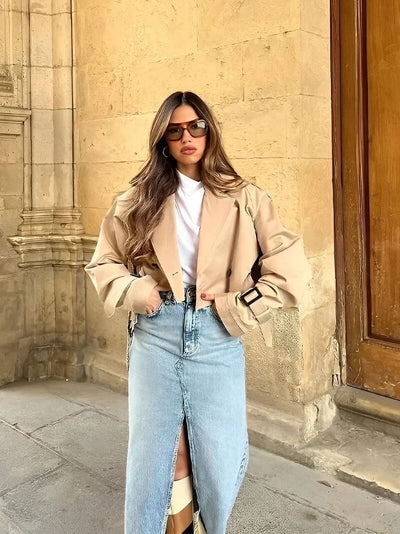 VERA | CROPPED TRENCHCOAT