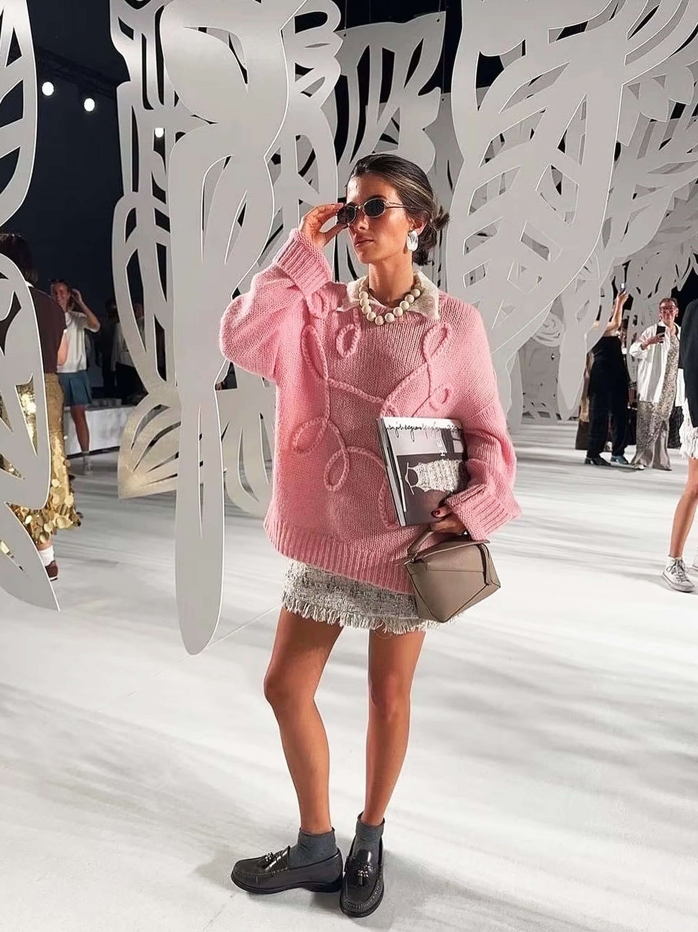 Sienna | Übergroßer Strickpullover Damen Rundhalsausschnitt