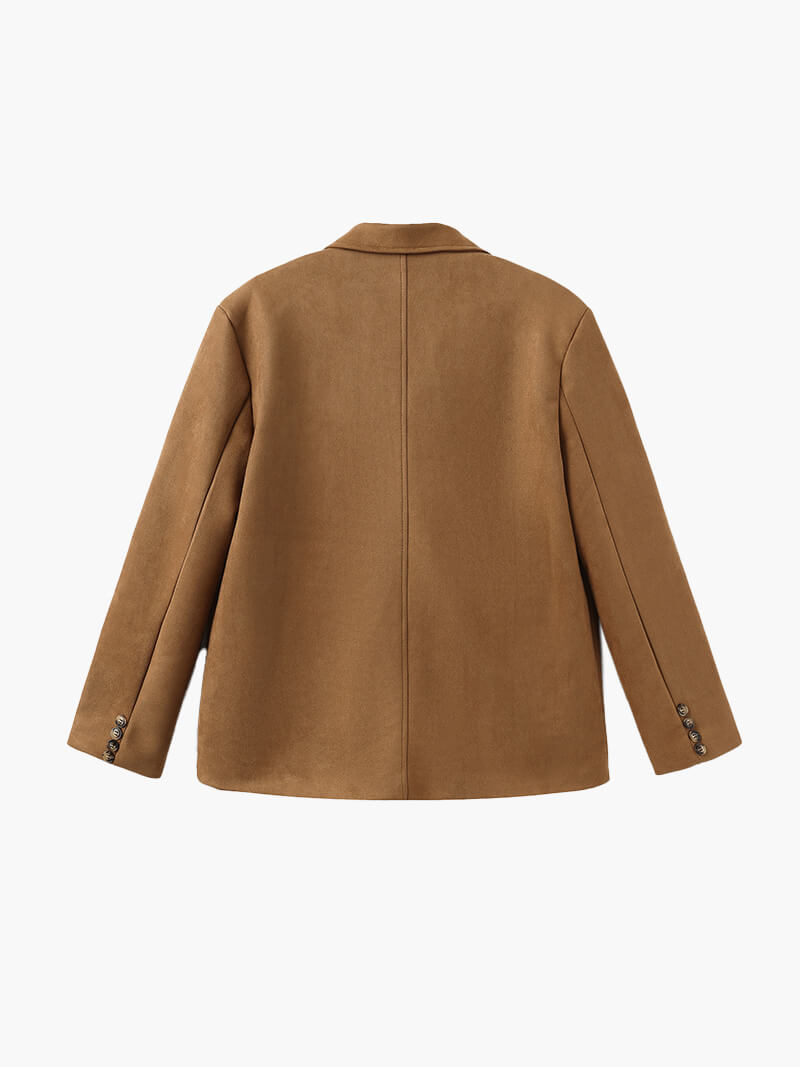 Damen Kunstwildlederjacke – Eleganter Blazer im modernen Schnitt
