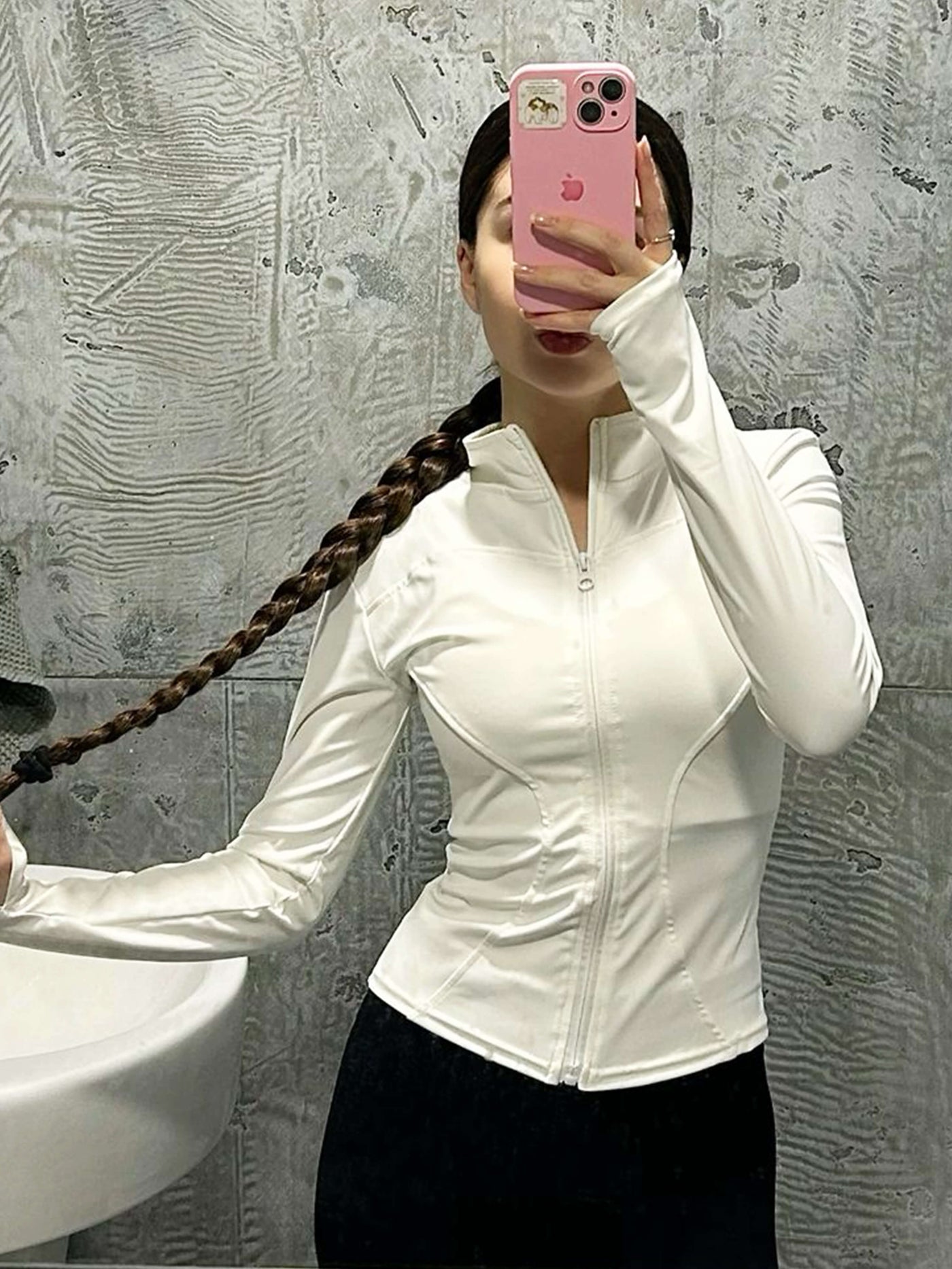 Damen Sportjacke – Leichte Fitnessjacke mit Reißverschluss