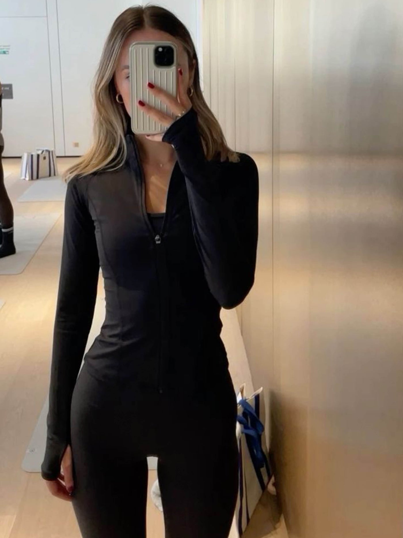 Damen Sportjacke – Leichte Fitnessjacke mit Reißverschluss