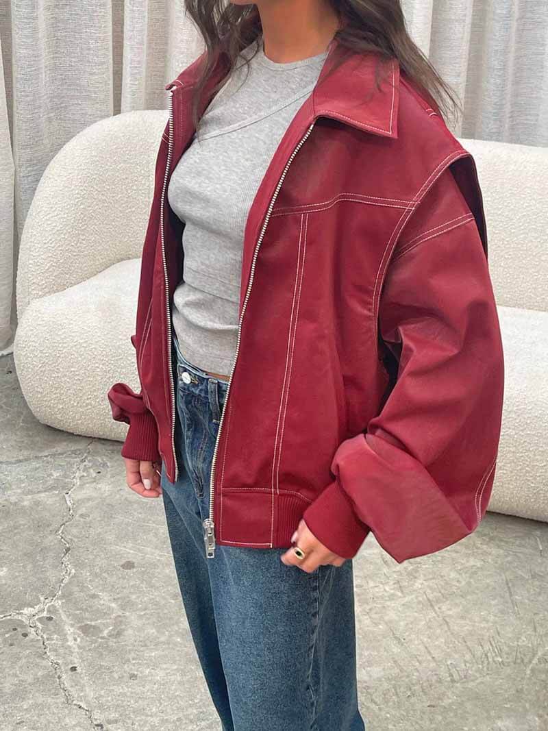 Damen Oversize Jacke – Modische Übergangsjacke im lässigen Streetstyle