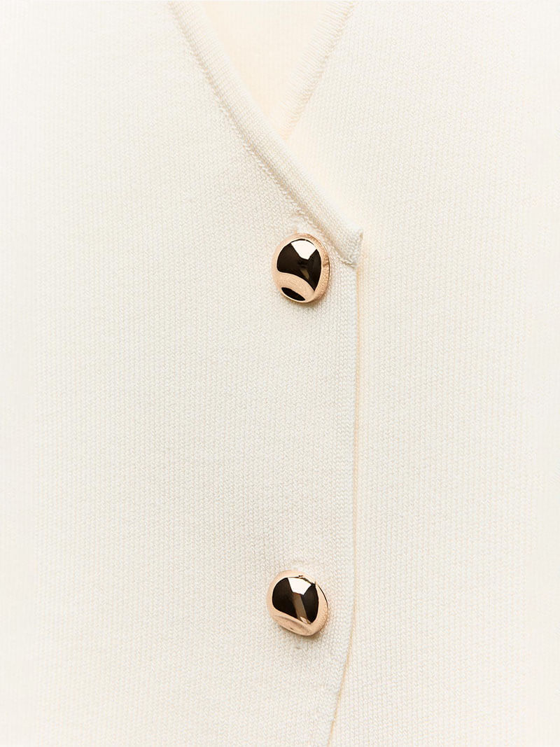 Gilet Top mit V‑Ausschnitt – weiches Stretch, Stockholm‑Chic