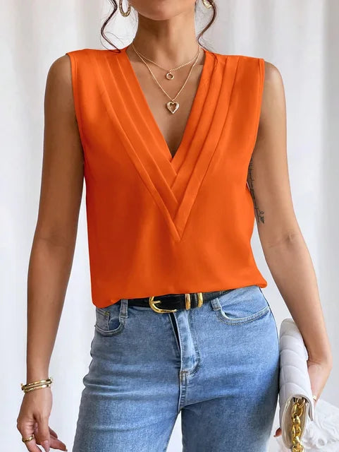 Isla – elegante ärmellose bluse
