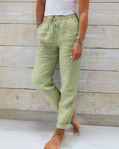 Peyton | Klassischer Sommer-Chic Damen Leinenhosen