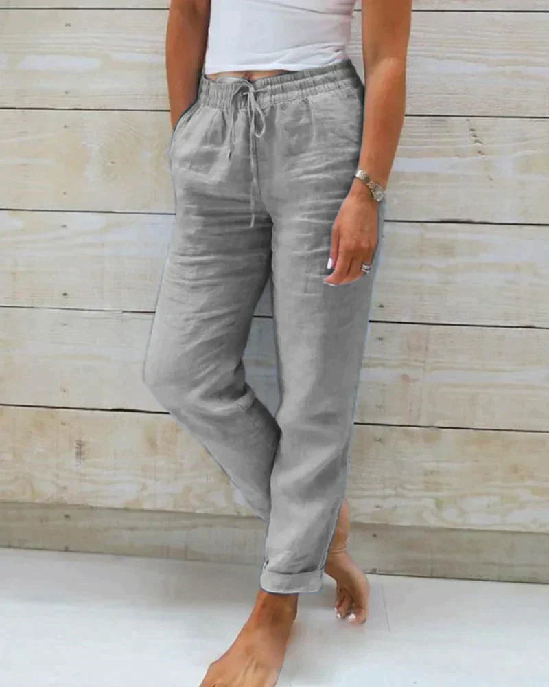 Peyton | Klassischer Sommer-Chic Damen Leinenhosen