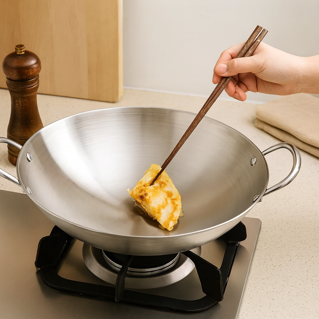 Stelvara | Edelstahlwok mit Doppelgriffen