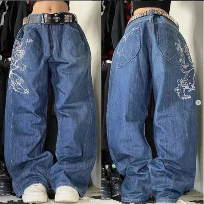 Damen Jeans – Baumwolle – Baggy Streetwear Stil – Weite Passform