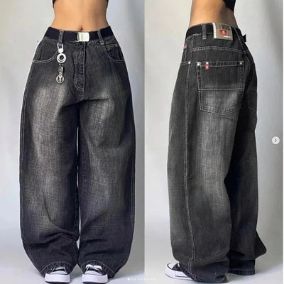 Damen Jeans – Baumwolle – Baggy Streetwear Stil – Weite Passform