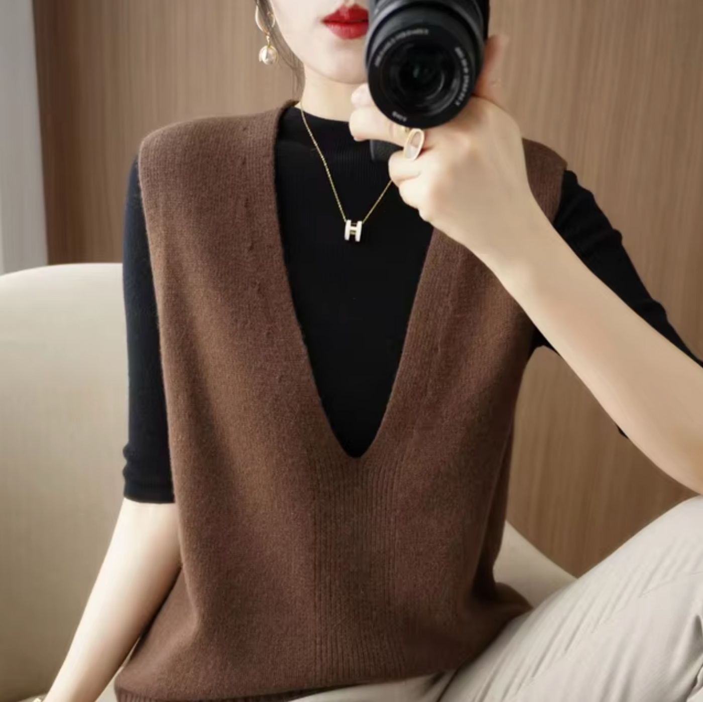 Stylische Strickweste - Noelle