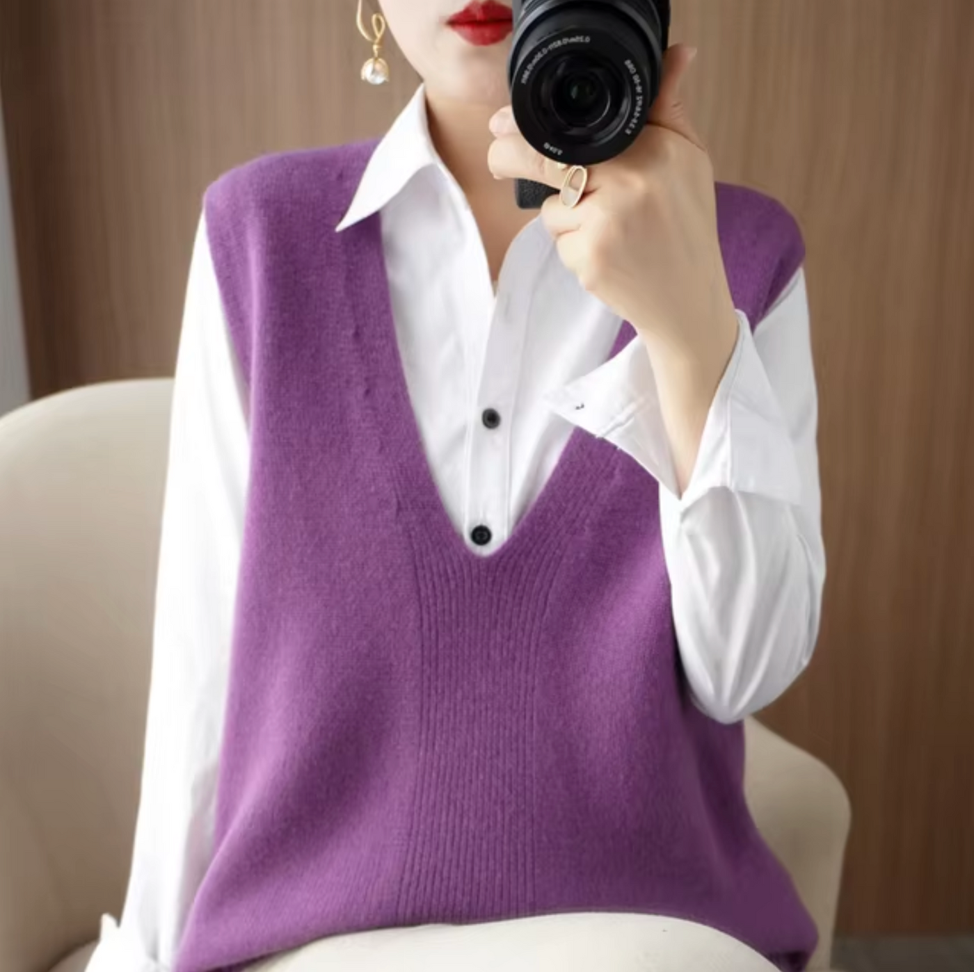 Stylische Strickweste - Noelle