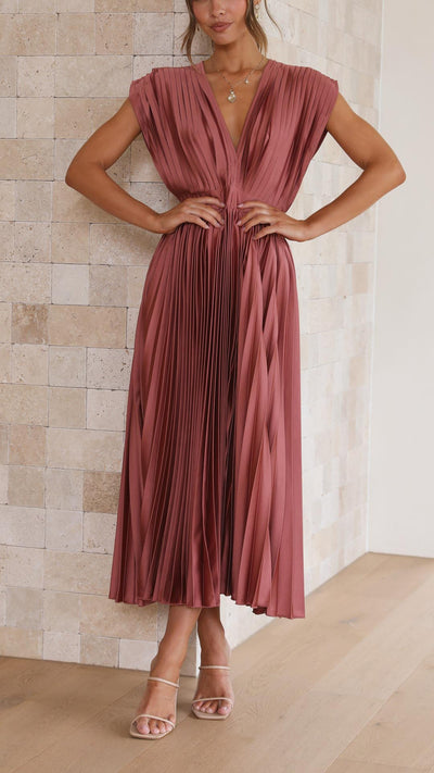 Alexis - Stilvolles Faltenkleid