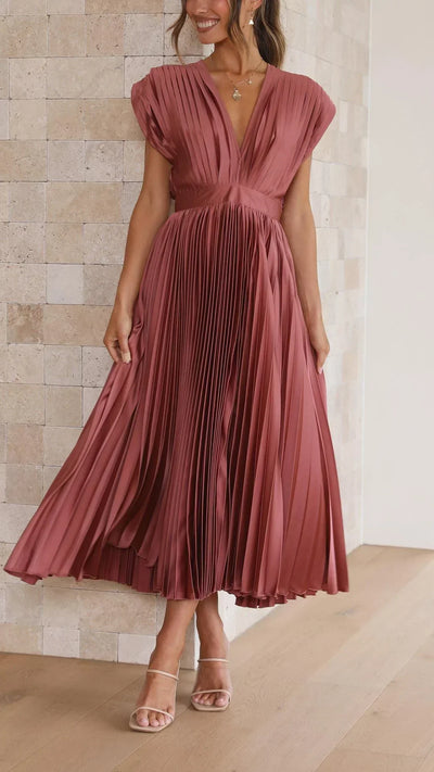 Alexis - Stilvolles Faltenkleid