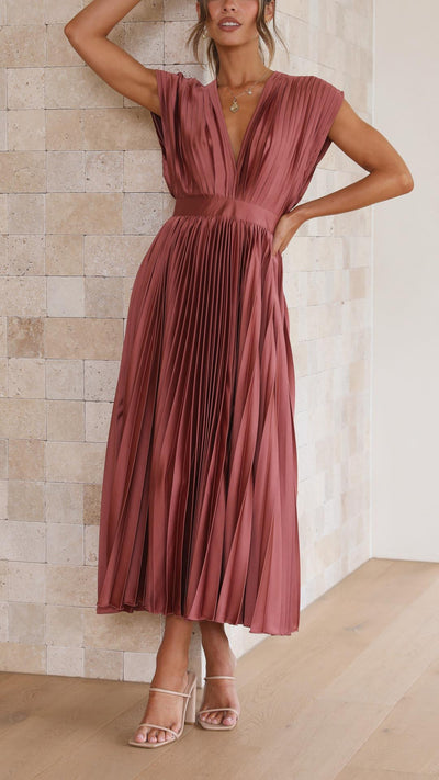 Alexis - Stilvolles Faltenkleid