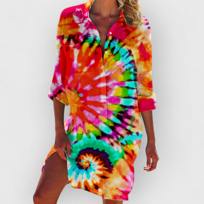 Violet | Farbenfrohes Kleid aus edlen Materialien