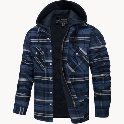 Olesya | Karierte Zip-Up Herrenjacke