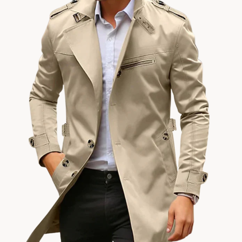 Falk | Zeitloser wasserabweisender Trenchcoat Herrenmantel