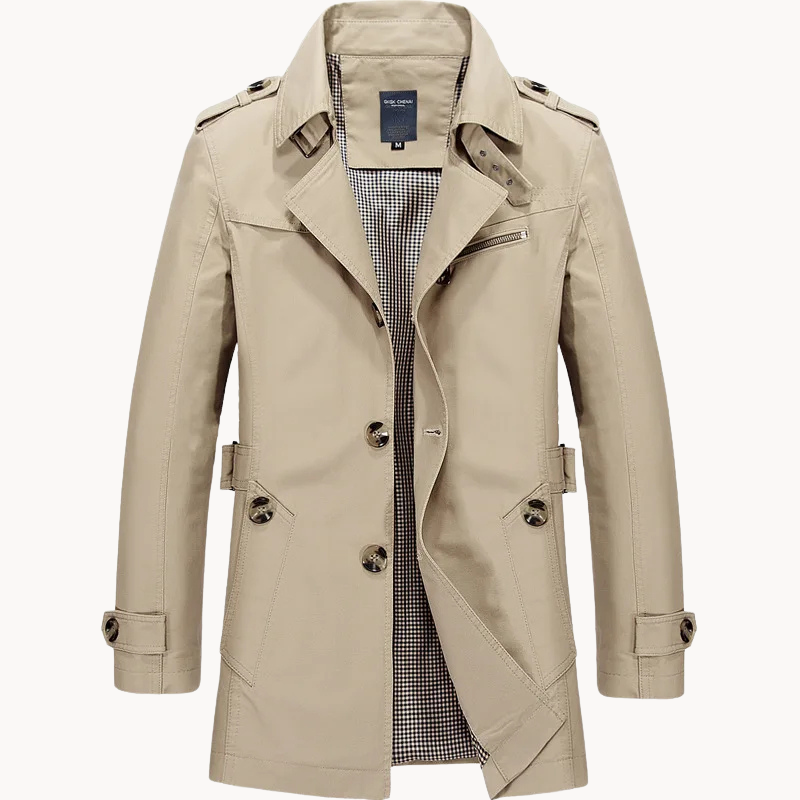 Karel | Stilvoller funktioneller Trenchcoat für Herren