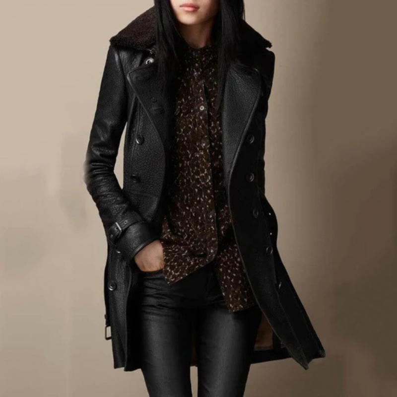 Davina | Eleganter Luxuriöser Trench Damenmantel