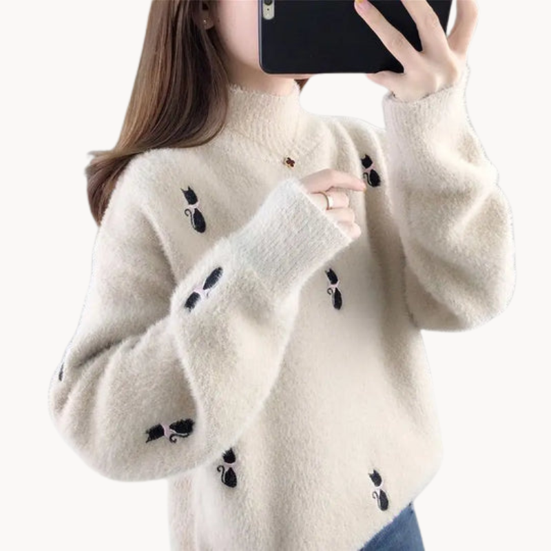 Mariana | Weicher flauschiger Damen-Rollkragenpullover