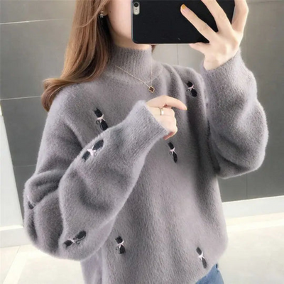 Mariana | Weicher flauschiger Damen-Rollkragenpullover