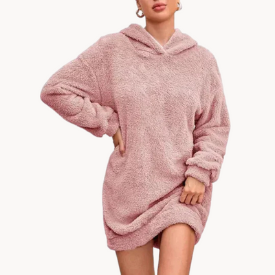 Viviana | Bequemer Damenpullover mit weicher Kapuze