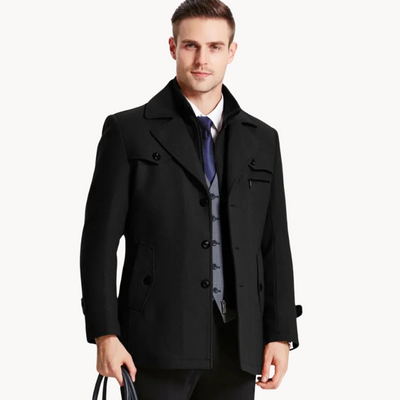 Cillian | Eleganter Herrenmantel mit Innenkragen aus Mischgewebe