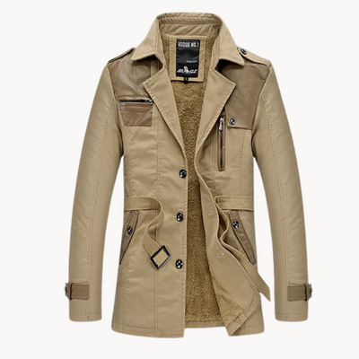 Ludwig | Eleganter isolierter langer Trenchcoat für Herren