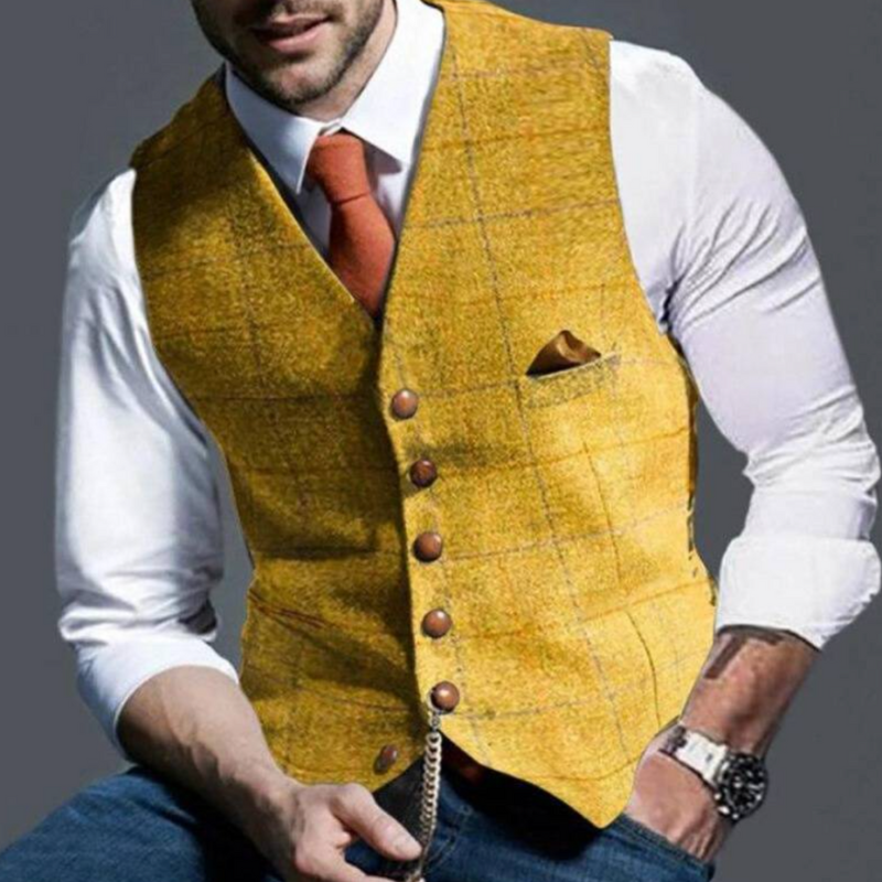 Gary | Klassisch Elegante Karo Herrenweste