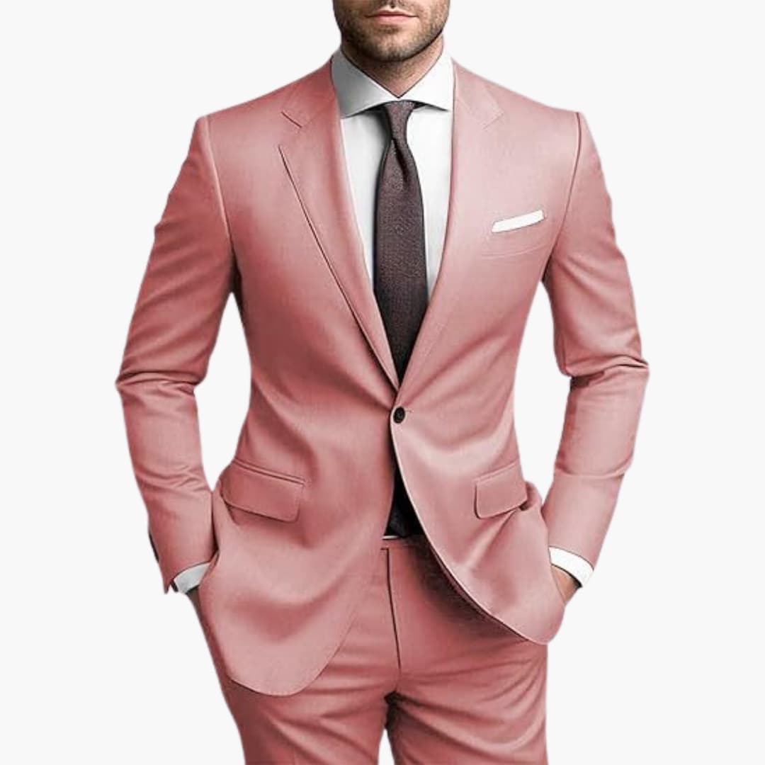 Herren Anzug Zweiteiler mit Reverskragen und schmaler Passform