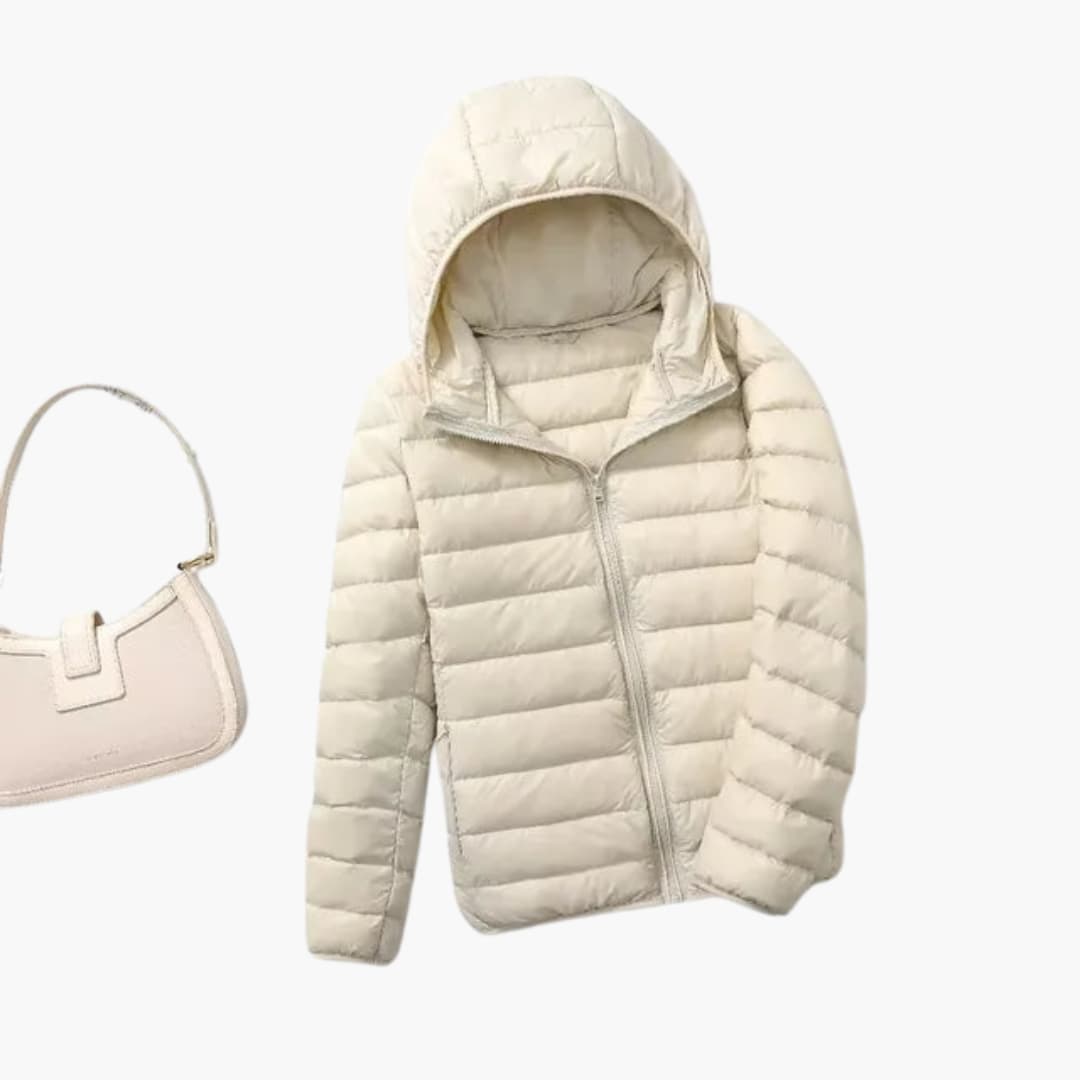 Ultraleichte Daunenjacke mit Kapuze für Damen