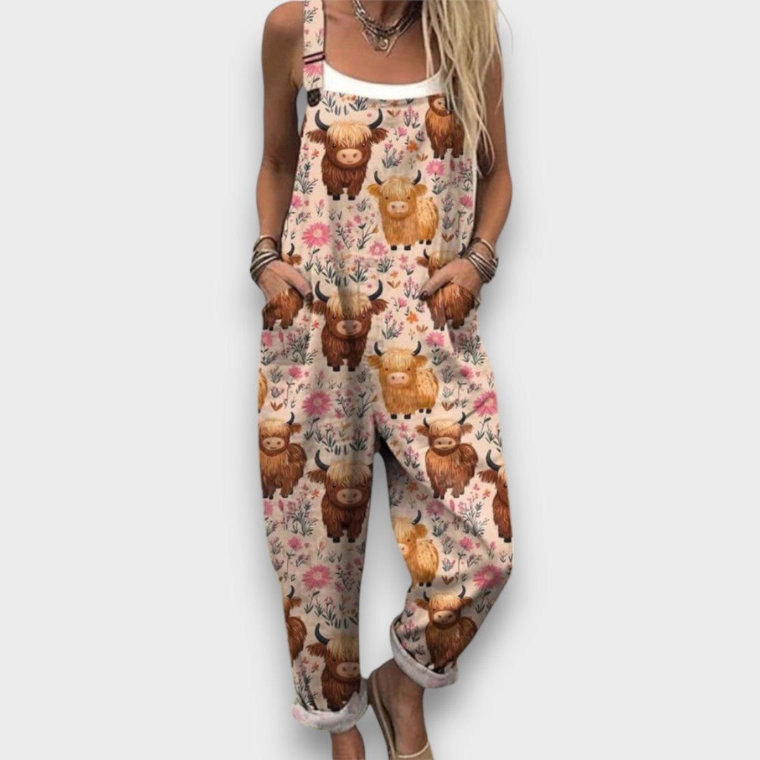 Mavi – Latzhose mit Bienenprint und Sommerflair