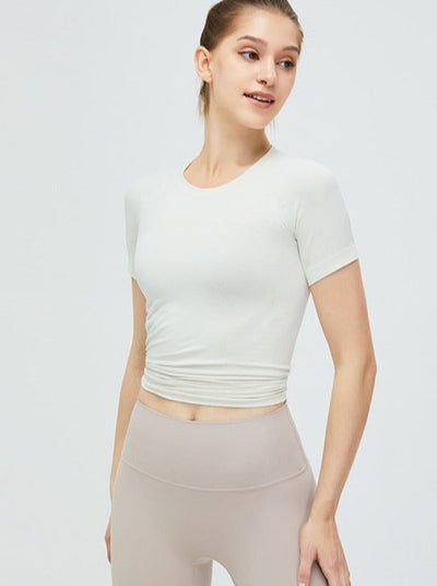 Filaro | Flexibles Crop Top für Damen Slim Fit Weiß