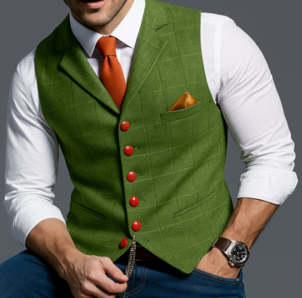 Vintage Herrenweste mit Edlem Reverskragen