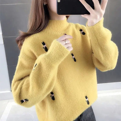 Mariana | Weicher flauschiger Damen-Rollkragenpullover