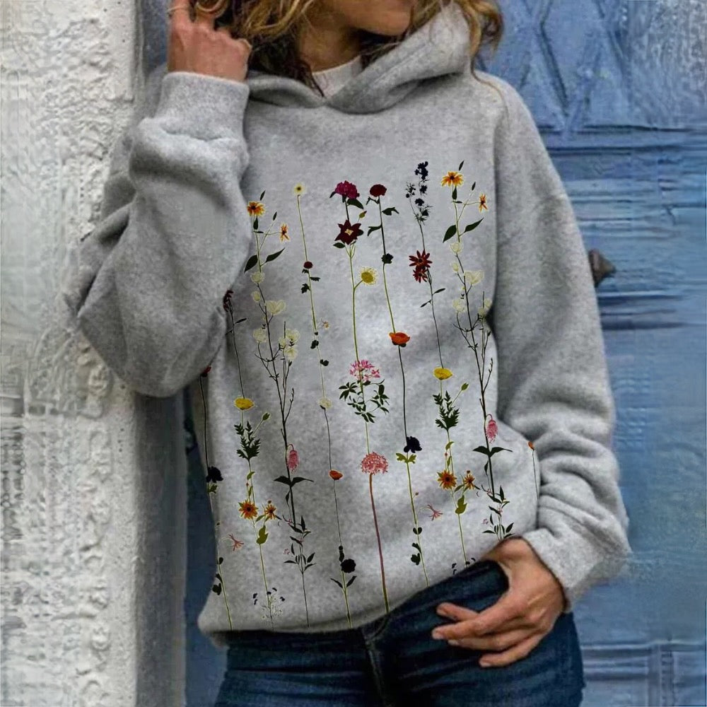 Kristin | Weicher pullover mit Blumenmuster