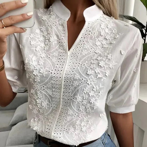 Katrin | weiße modebluse – für damen